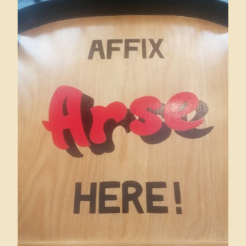 Close-up of the rocking chair seat